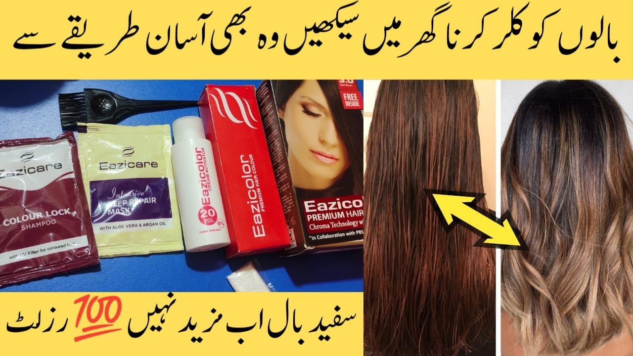 Best Hair Colour Full Hair Treatment Pack Ammonia Free Long Lasting (Eazicolor) Dark Brown 3.0