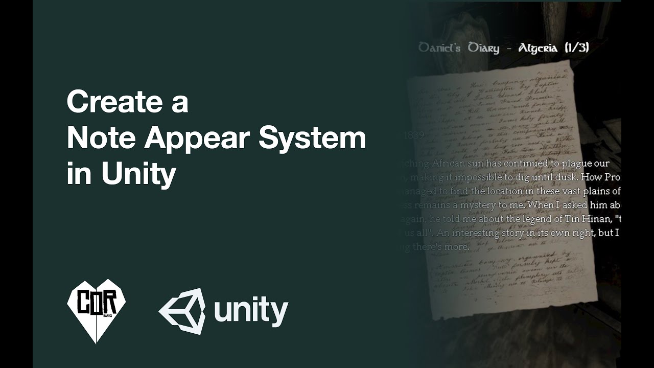 Unity3D: Create a Note Appear System