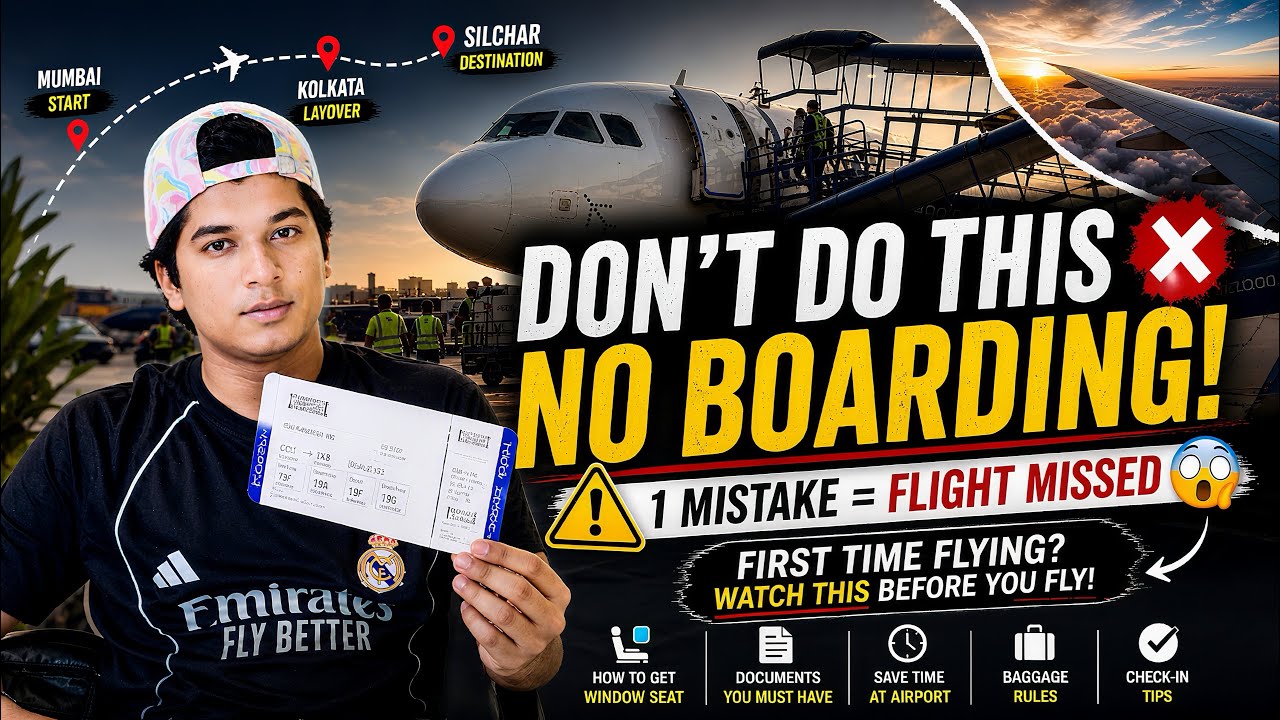 First Time Flight Tips India ✈️ Mumbai to Silchar via Kolkata (Layover Guide + Mistakes)