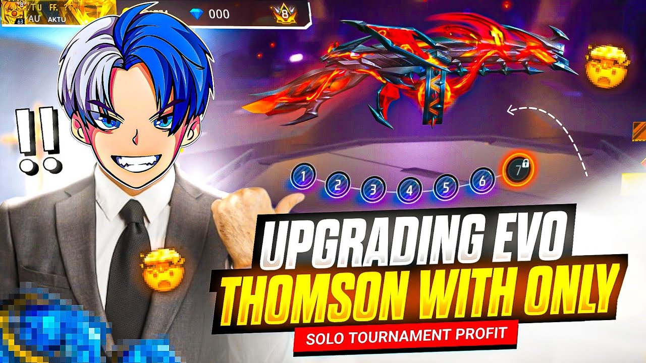 Maxing My Evo Thompson Gun 🔫 || By Playing Solo Tournaments Only 💀|| #freefire