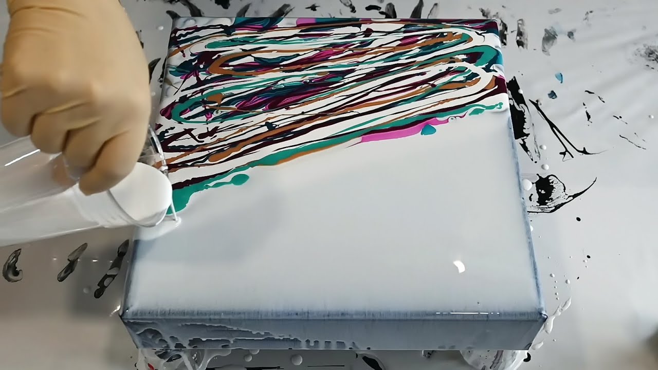 HOW TO FIX Acrylic Pour Painting that you DON'T LIKE ~ Fluid Art with TRANSPARENT base