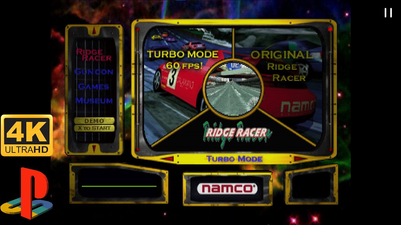 PS1 GAMEPLAY - RIDGE RACER TURBO MODE BONUS DISC (4K 60FPS)