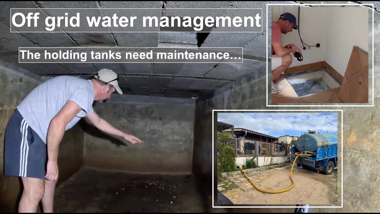 Our off grid water system. How it works. Pump overhaul, cleaning & maintenance of the holding tanks