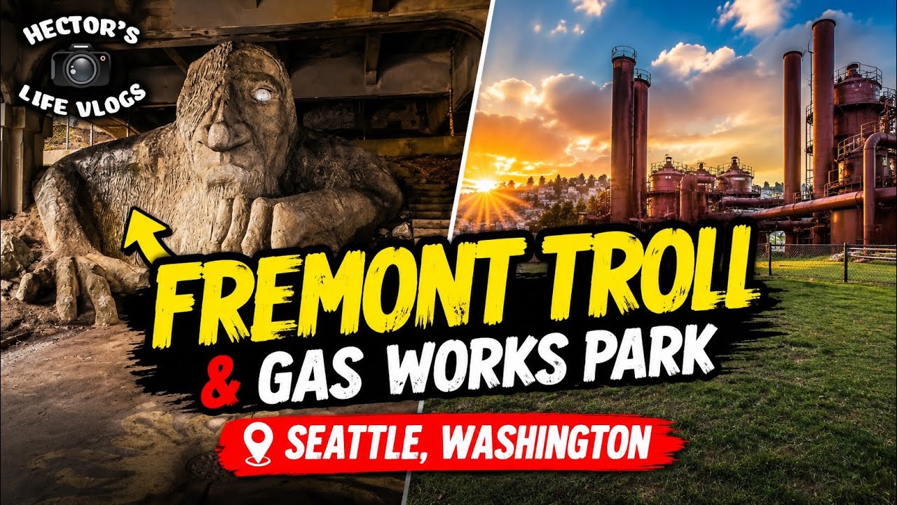 The Fremont Troll & Gas Works Park in Seattle, Washington | Silent Vlog in Seattle