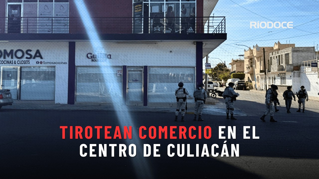 Tirotean comercio en el centro de Culiacán