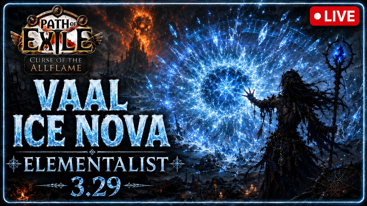 Vaal Ice Nova Elementalist | Path of Exile 3.29 LIVE | Is Our Build Broken??