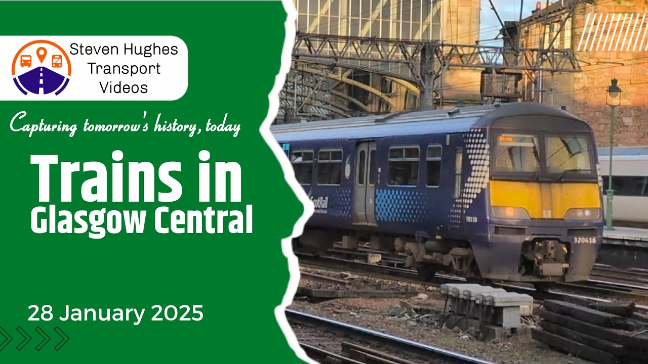 Trains in Glasgow Central 28 January 2025