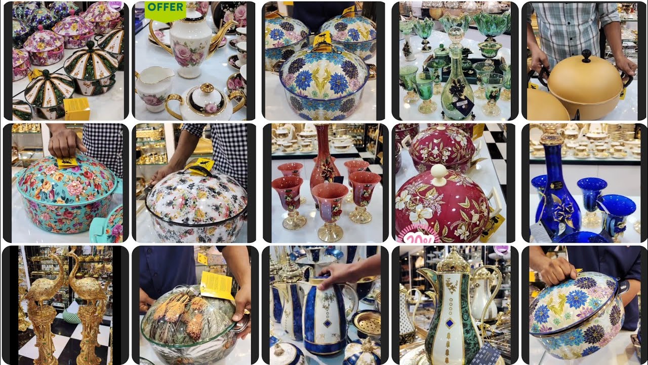 Dubai Crockery collection 2025 Part #2 Tea set// Cool sets Hot pot sets 