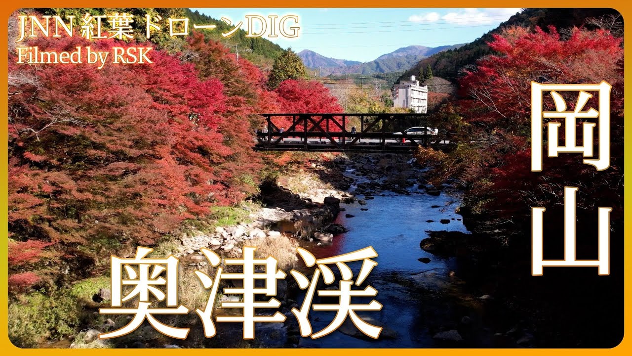 奥津渓・渓谷美とともに楽しめる紅葉【JNN 紅葉ドローンDIG】｜TBS NEWS DIG