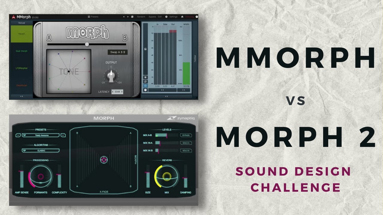 Zynaptiq Morph 2 VS MMorph - Sound Design Morphing Plugins
