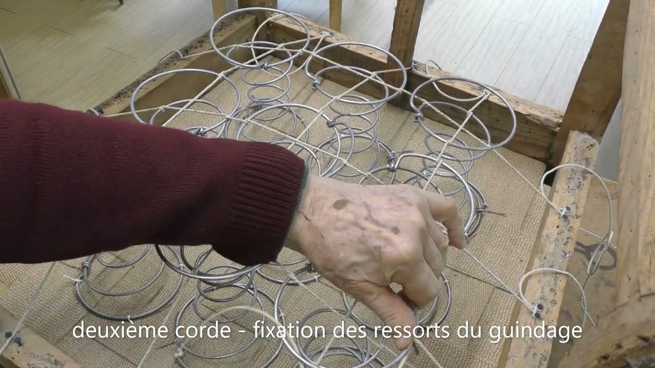 le guindage du siège d'un fauteuil anglais tout simplement