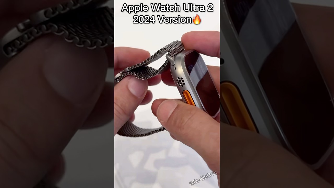 Apple Watch Ultra 2 with Titanium Milanese Band First Look & Review🖤 #shorts #trending #apple #tech