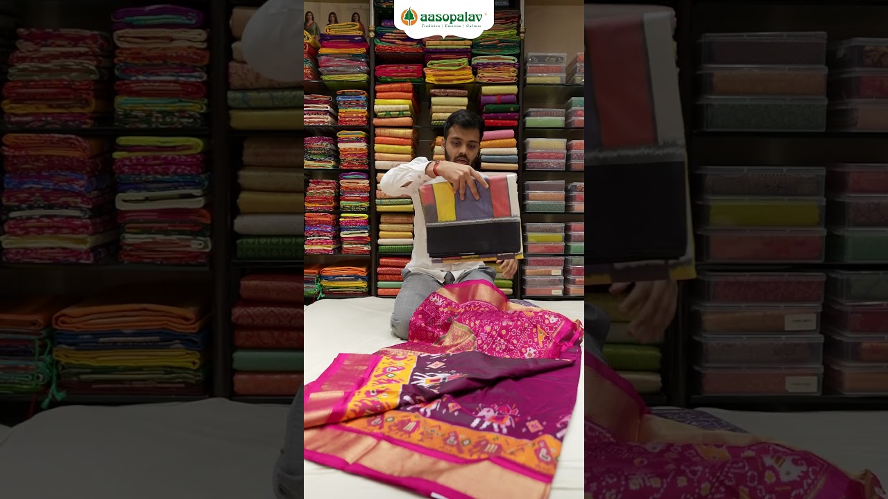 Step into timeless elegance with our Pure Handloom Patola Silk sarees at Aasopalav