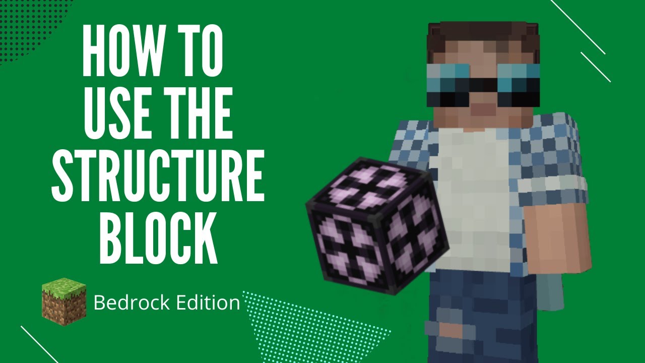 How To Use a Structure Block in Minecraft Bedrock Edition / MCPE / SWITCH / XBOX AND PlayStation
