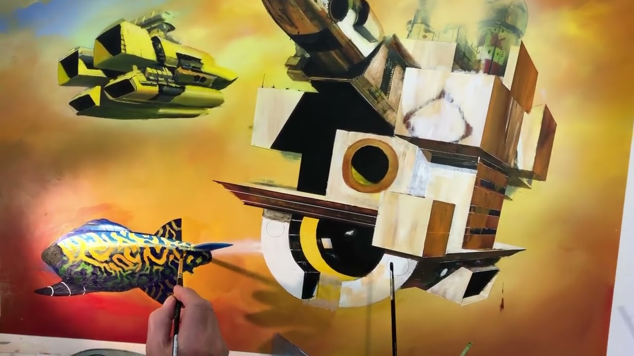 Chris Foss, painting for Howard, Video 18, 18:00 21st January 2022
