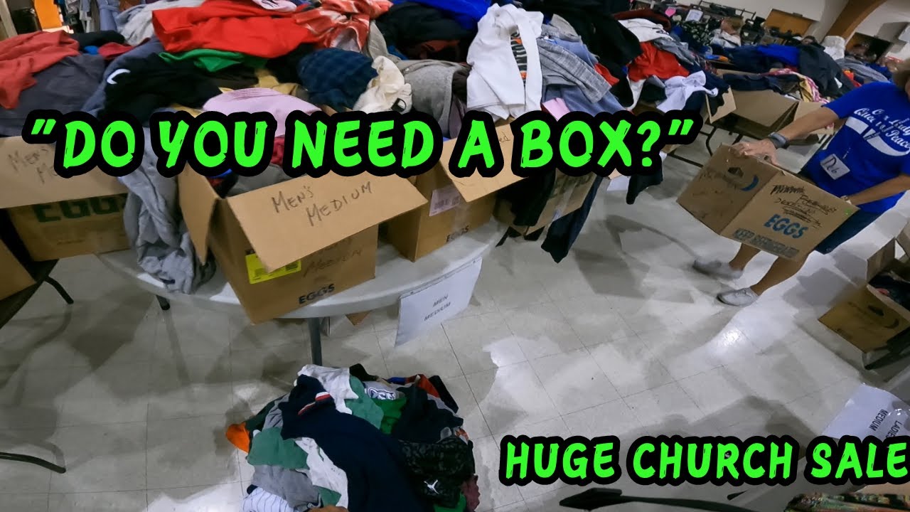 This CHURCH SALE Was So HUGE They Gave Me A Box!!! Yard Sale Treasure Hunt!!!