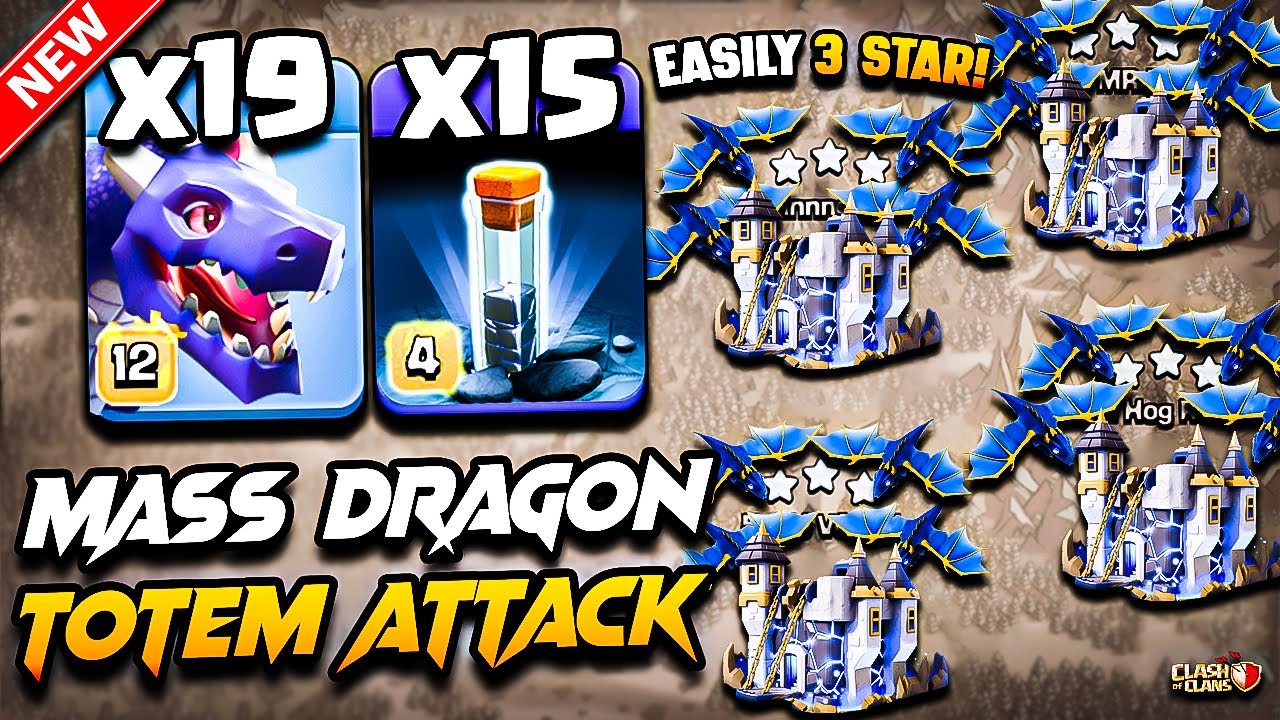 TH18 DRAGON Attack With TOTEM | Best TH18 Attack Strategy With Dragon 2025 | Town Hall 18 DRAGON COC
