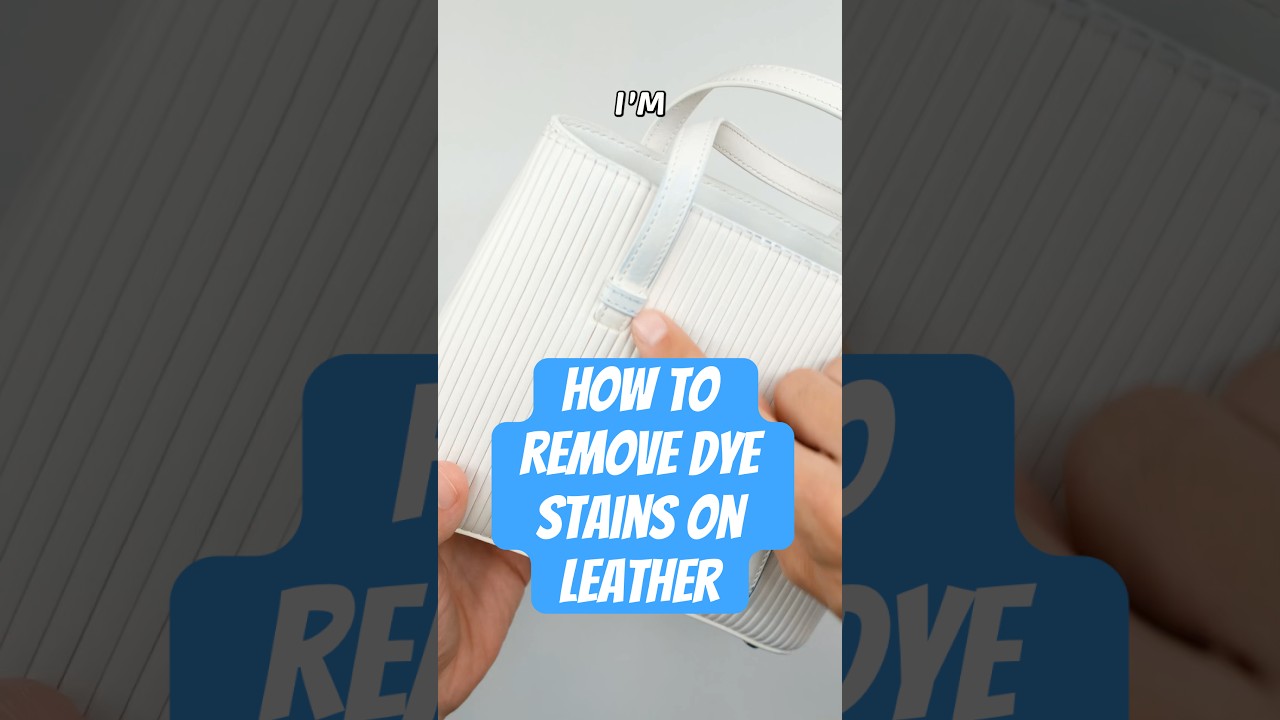 Remove Dye Stains On Leather #dyetransfer #stainremoval #laundry