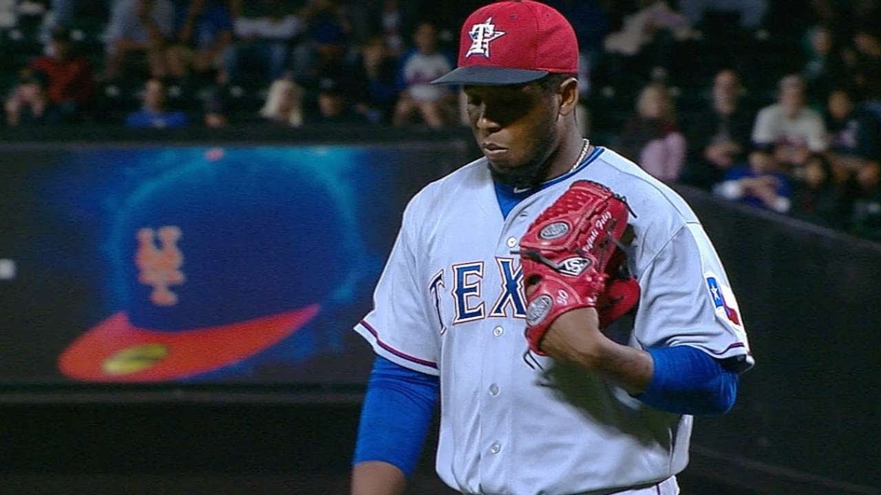 TEX@NYM: Feliz throws two scoreless innings in return