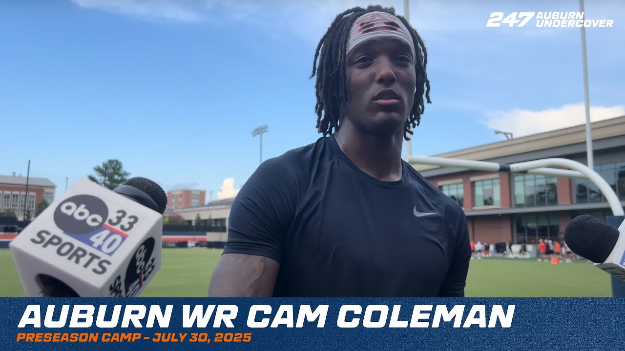 Auburn WR Cam Coleman | 2025 Preseason Camp