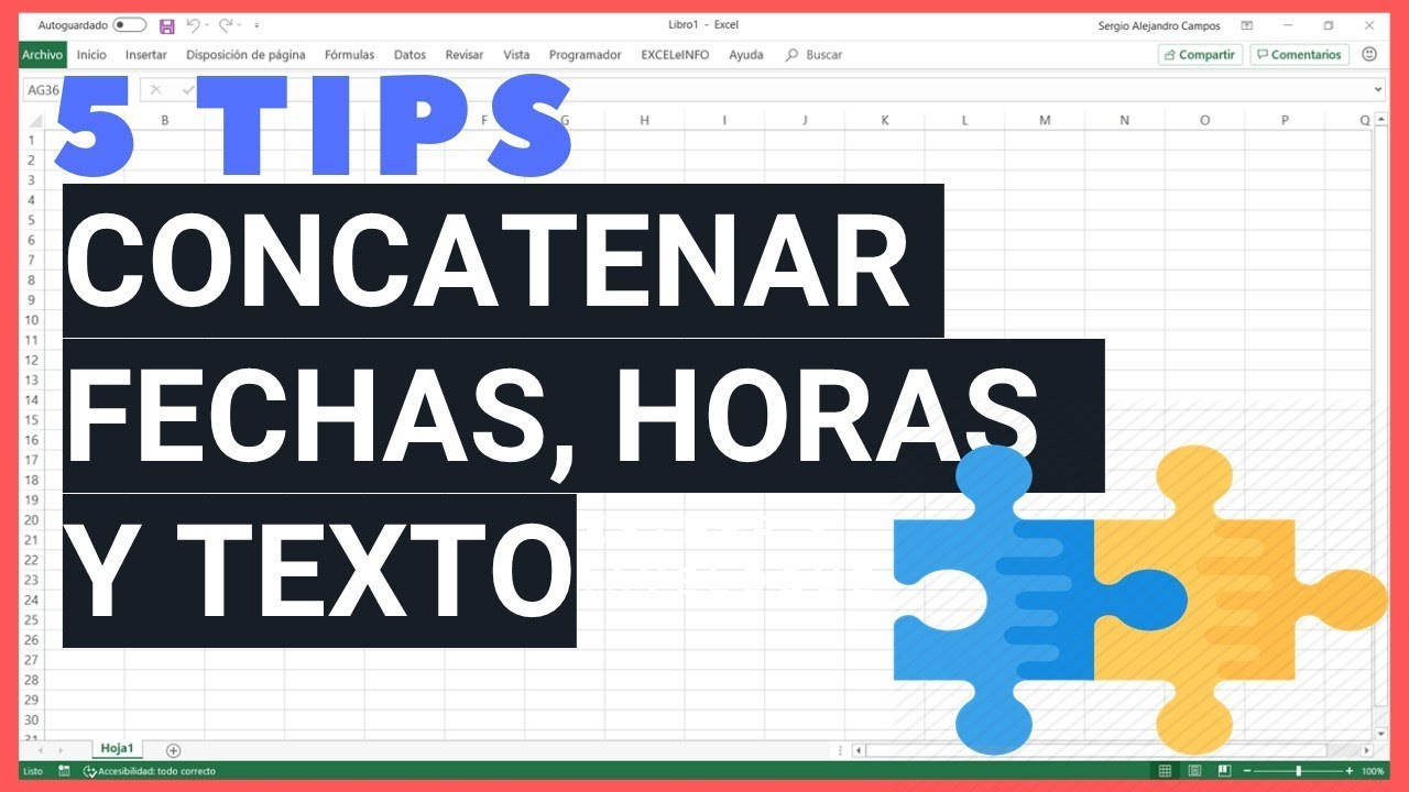 5 Tips para concatenar fechas, textos y formatos personalizados en Excel @EXCELeINFO