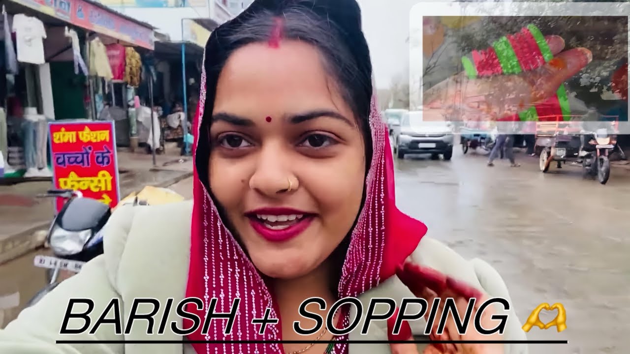 Sopping karne gye bhut tej barish aagyi #market 