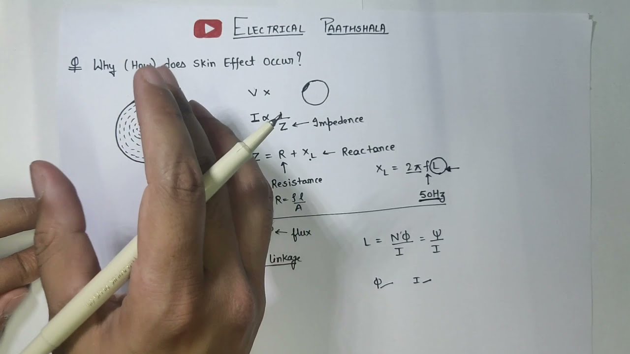 What is Skin Effect in Hindi ? Why Skin Effect occurs in Transmission lines? Electrical Paathshala