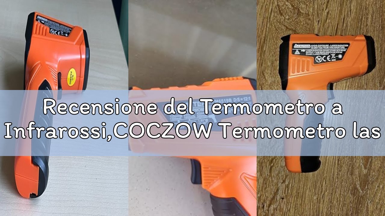 Recensione del Termometro a Infrarossi,COCZOW Termometro laser Digitale Portatile, Pistola per Tempe