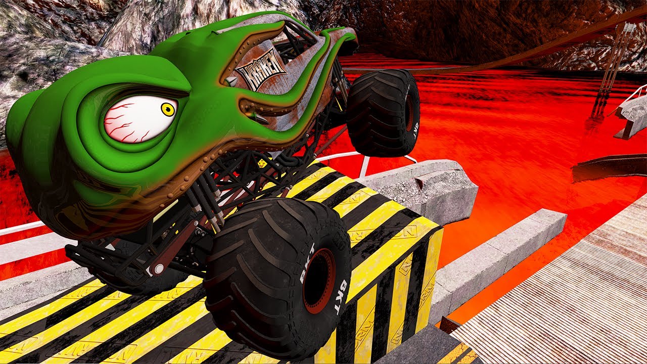 Monster Truck vs Giant Pit Car Crashes & Destruction #3 – BeamNG.Drive