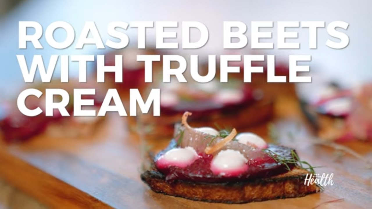 Healthy Recipes: Truffle Cream & Roasted Beets on Sourdough