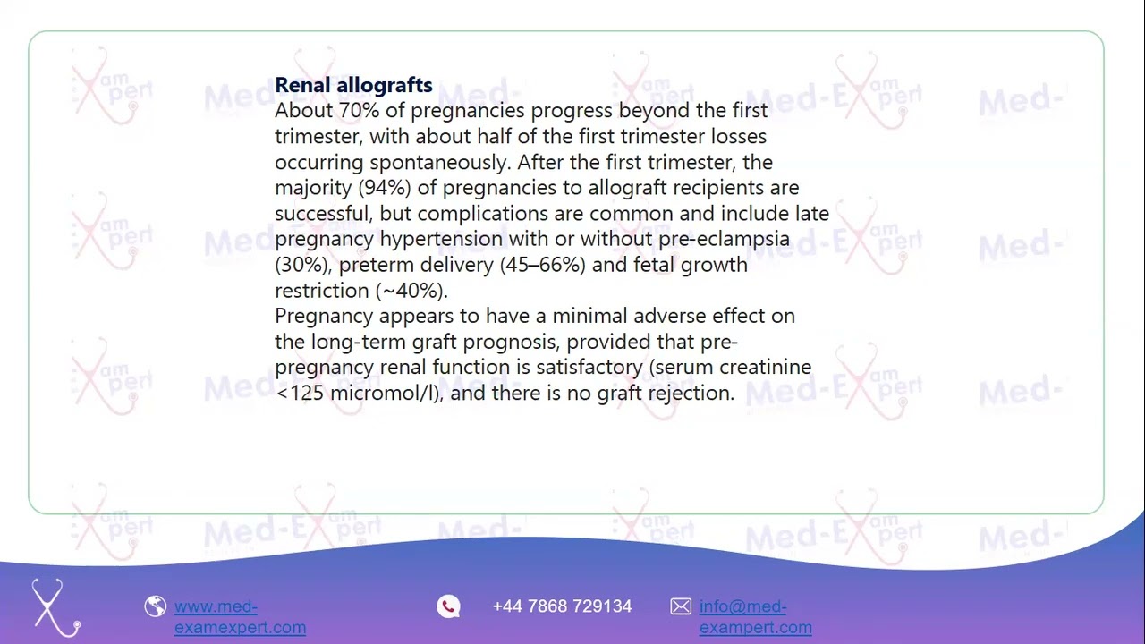 MRCOG-2 | free webinar  pregnancy with renal transplantation | Dr.  Mohammad Hassan