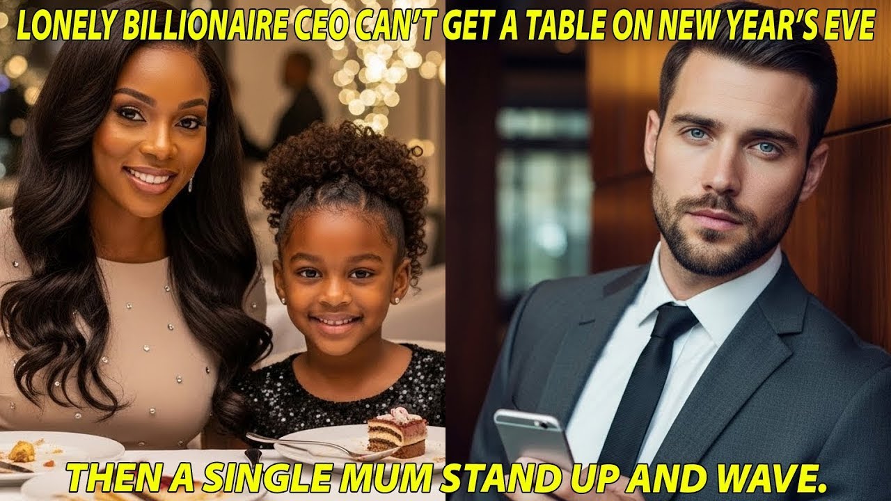 A LONELY BILLIONAIRE CAN’T GET A TABLE ON NEW YEAR’S EVE — UNTIL A SINGLE MOM WAVES HIM OVER