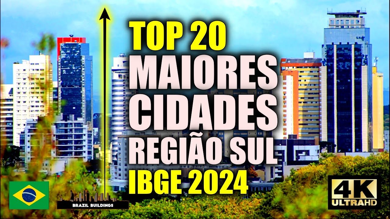 AS 20 MAIORES CIDADES DA REGIÃO SUL #ibge2024 #curitiba #portoalegre #santacatarina