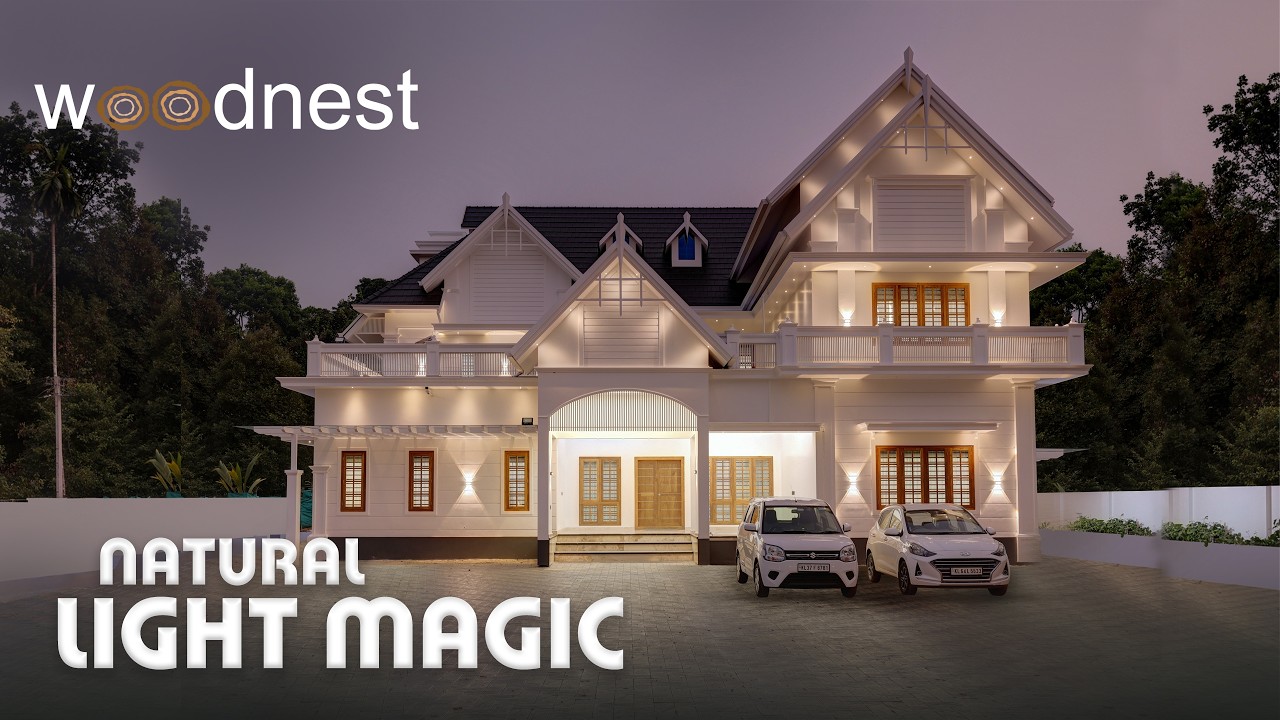 BRIGHT & PEACEFUL DREAM HOME | WOODNEST | 4200 Sq. Ft  #interiordesign #kerala #home