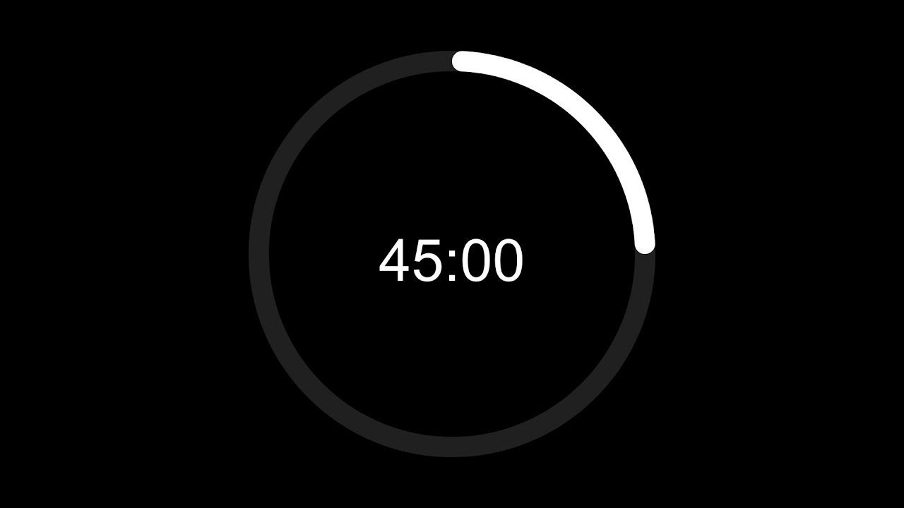 Clean 45 Min Timer For Focus