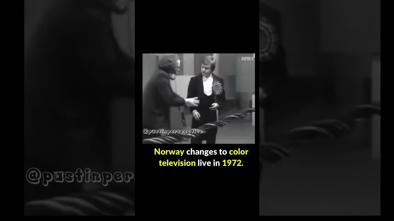 Norway's Transition to Color TV: A Historic Live Broadcast in 1972 #history #pewdiepie #trending