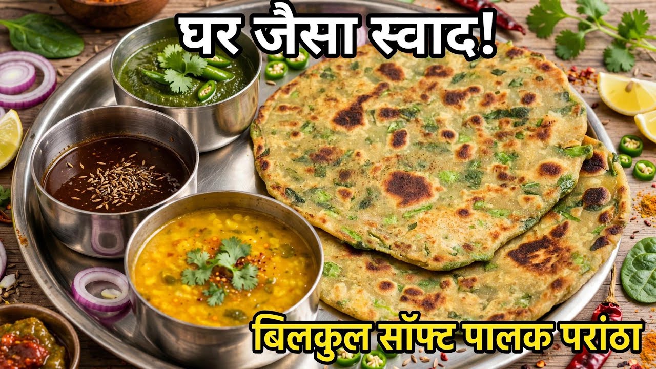Softest Palak Paratha Recipe|Winter Special | No Stuffing | Ghar Ka Khana Bina Drama