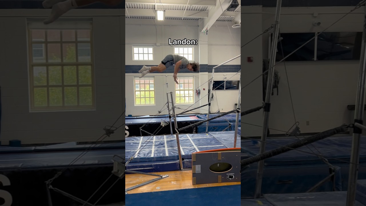 men try women&rsquo;s gymnastics 🤯 #gymnastics #gymnast #challenge enge