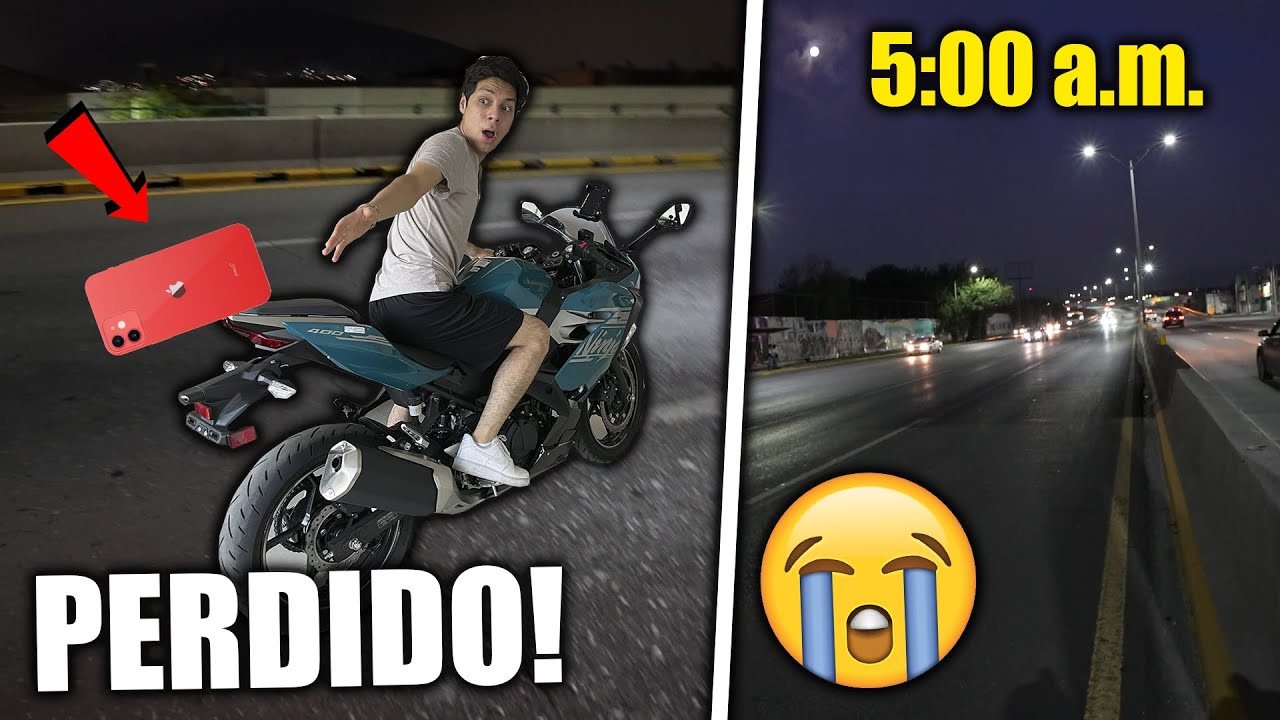 ¡SE ME VOLÓ mi CELULAR en MEDIO DE LA AVENIDA en LA MOTO y VOY A BUSCARLO a las 5:00 am! *peligroso*
