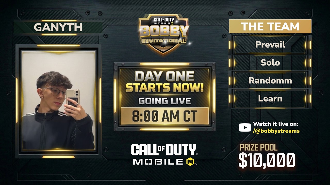 🔴$10,000 COD Mobile's Bobby Invitational Tournament!