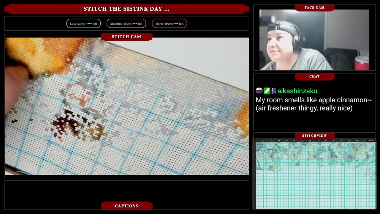 Day 306 - Sistine Chapel Cross-Stitch | October 17, 2025