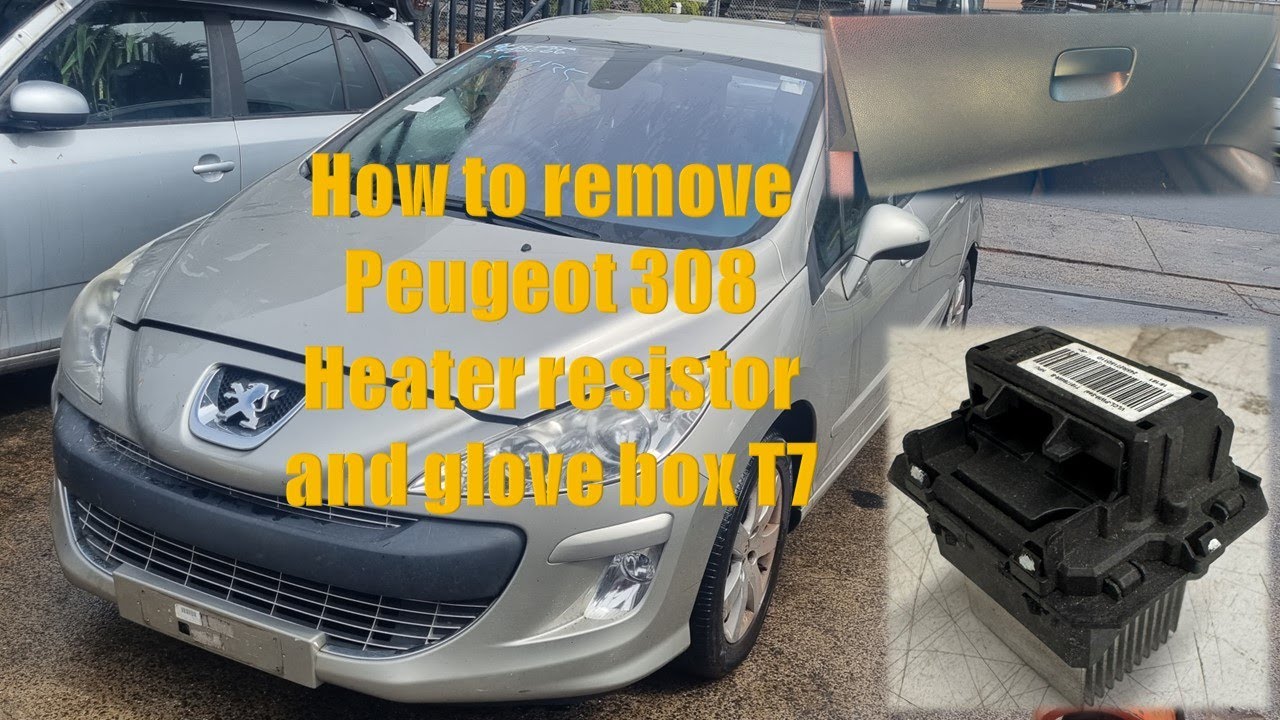 Расположение и снятие резистора отопителя Peugeot 308 T7, 2008-2013