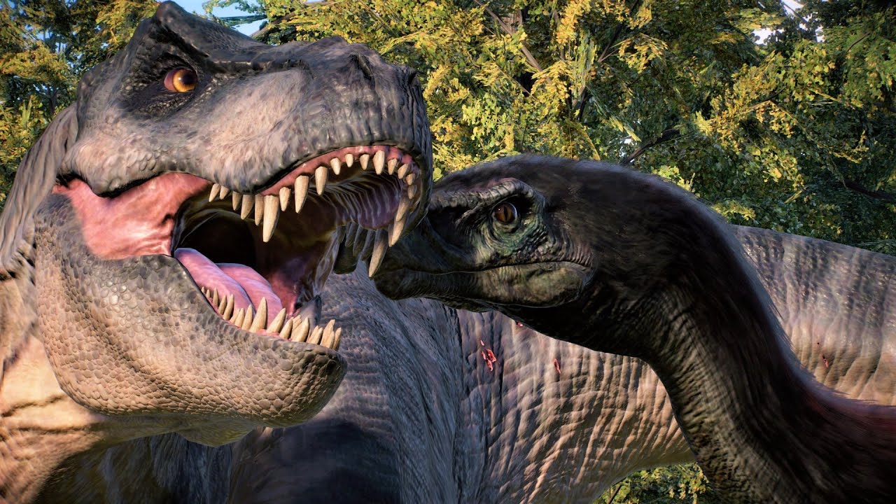 BIG EATIE (T. Rex) VS THERIZINOSAURUS - Jurassic World Evolution 2