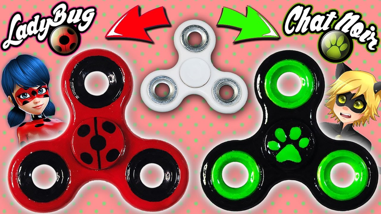 ♥ DIY: Crea tu Fidget Spinner de Ladybug y Chat Noir || Miraculous Ladybug ♥