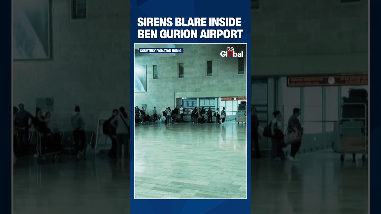 Passengers Receive Missile Alerts Inside Plane and at Ben Gurion Airport as Sirens Sound | #shorts