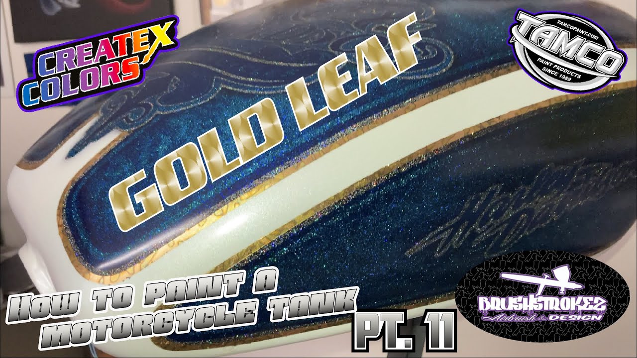 How To Paint a Motorcycle Tank Pt. 11- Gold Leaf