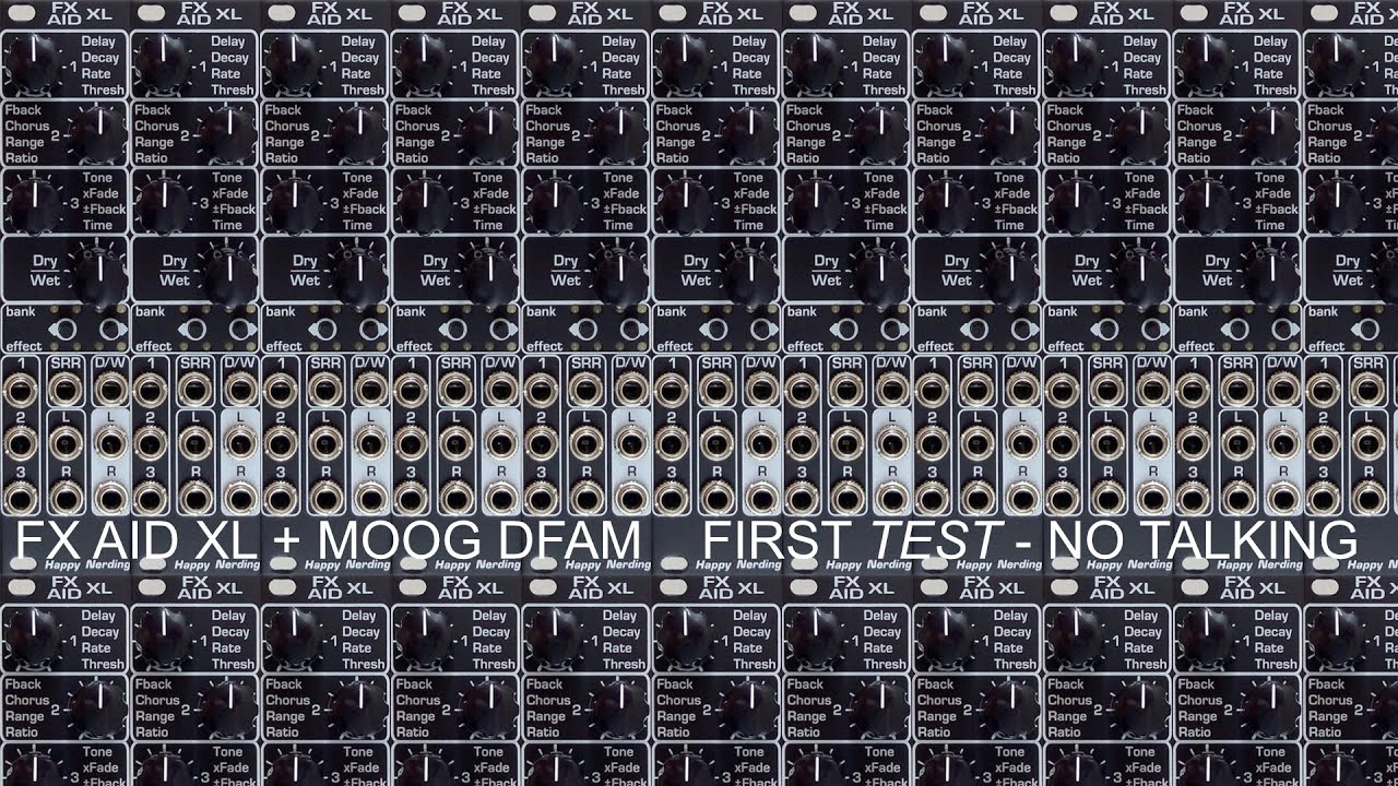 FX AID XL + Moog DFAM - first test, no talking