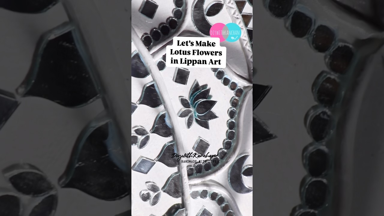 Let&rsquo;s make Lotus Flower 🪷 with Mirror #diywithkanchan #diy #shorts