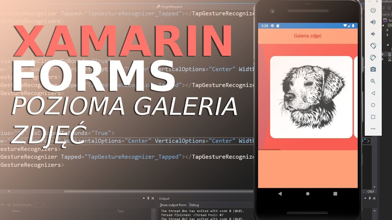 Xamarin Forms C# - ScrollView [Pozioma galeria zdjęć] | Poradnik