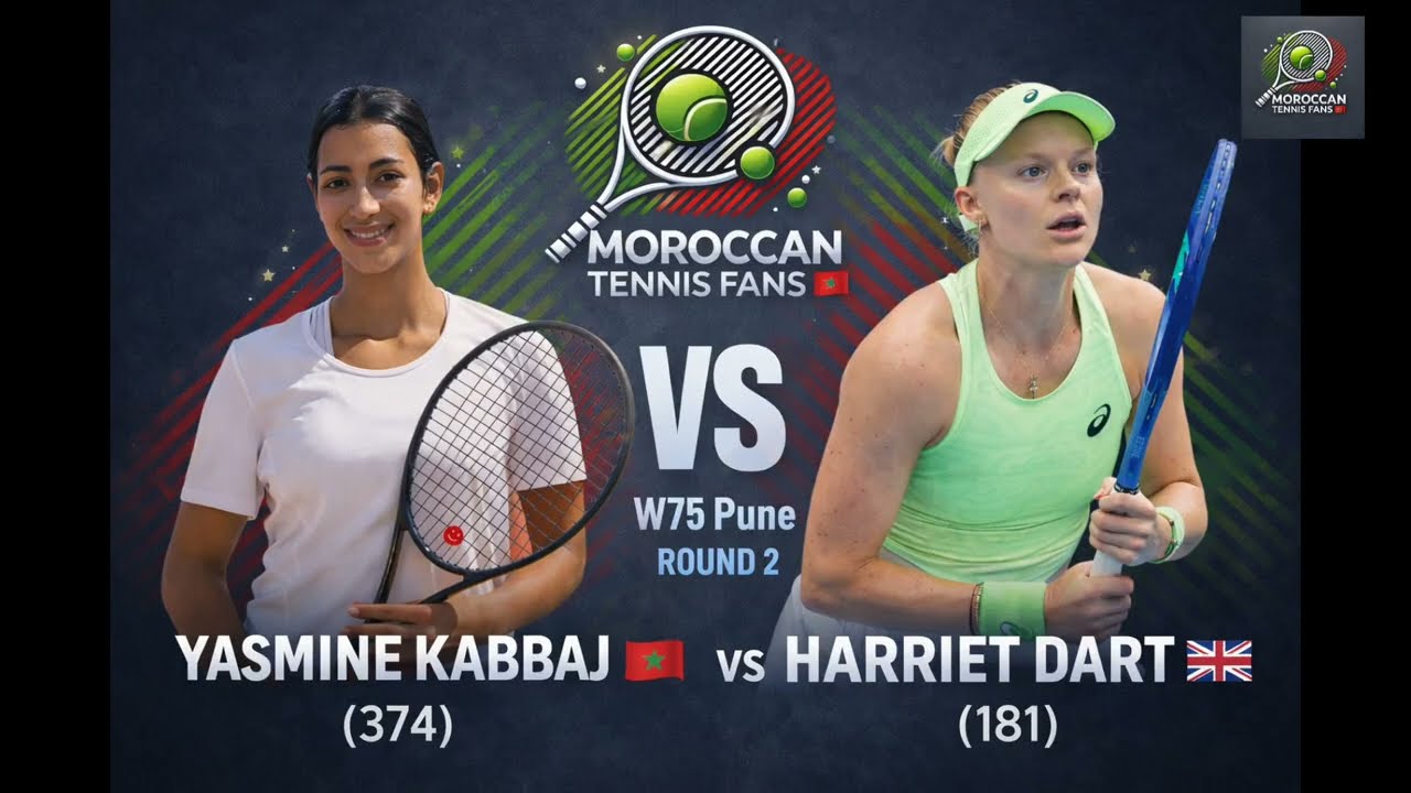 Yasmine Kabbaj 🇲🇦 vs Harriet Dart 🇬🇧 | Highlights | W75 Pune – Round 2